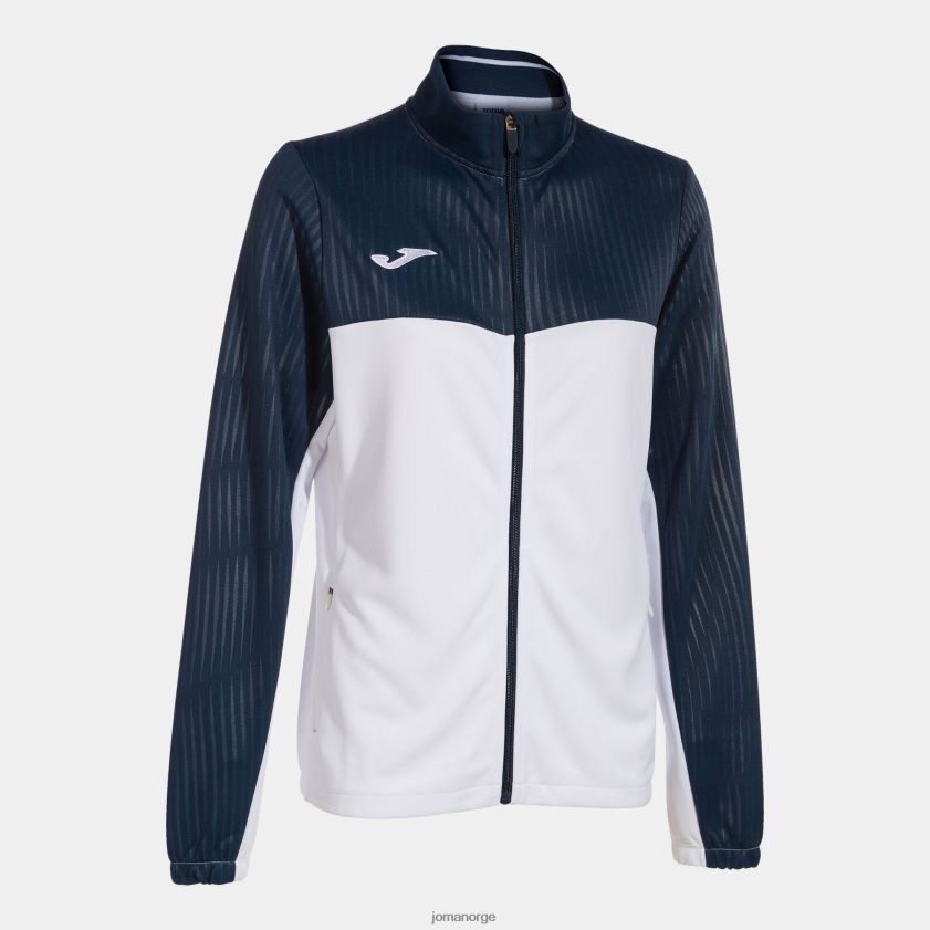 nei Joma jakke montreal hvit marineblå FBD0T02172 kvinner
