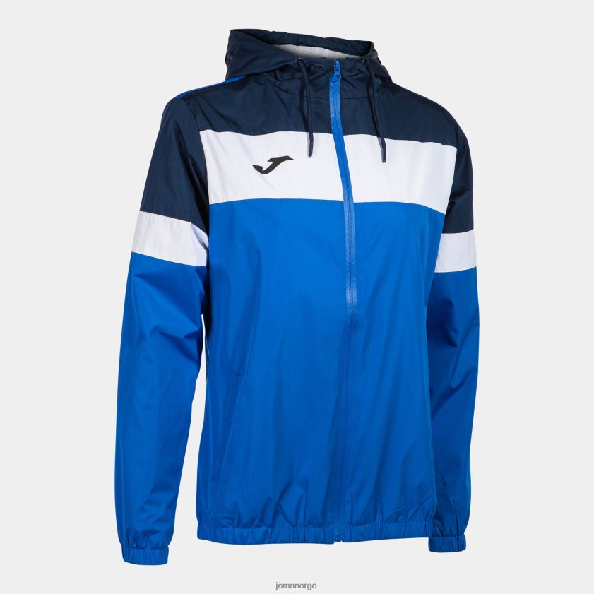 nei Joma regnjakke crew iv kongeblå marineblå hvit FBD0T02311 kvinner