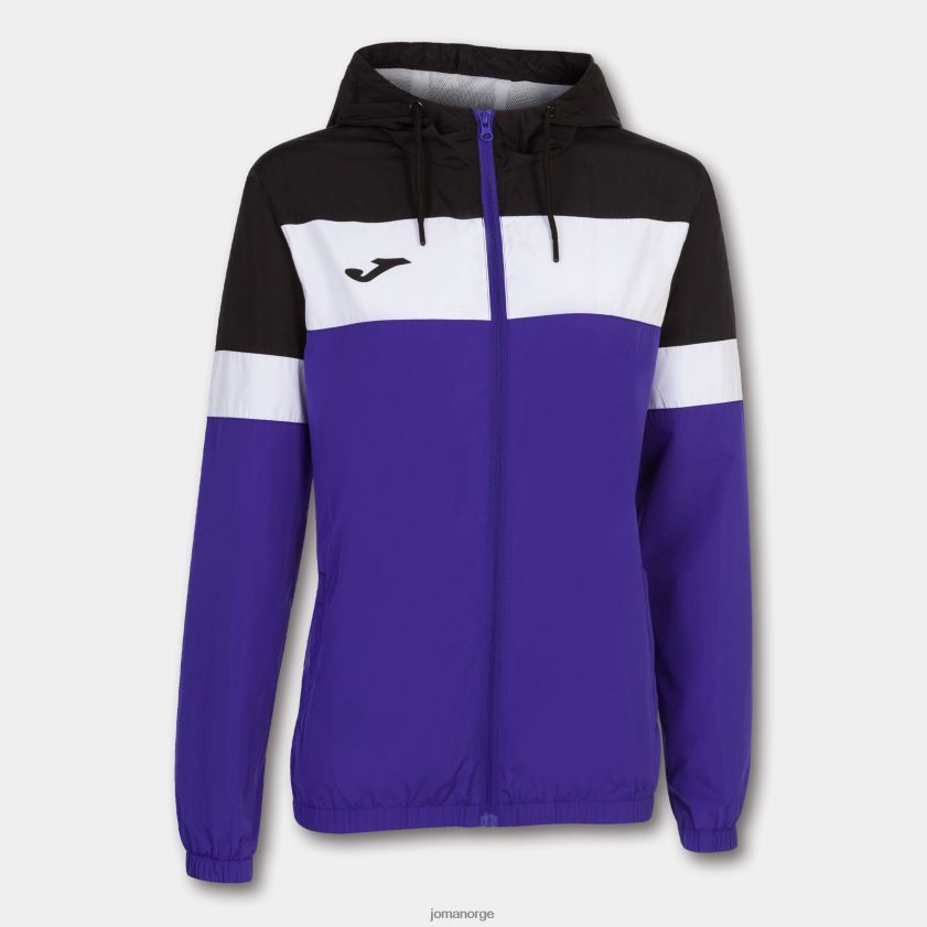 nei Joma regnjakke crew iv lilla svart hvit FBD0T02601 kvinner