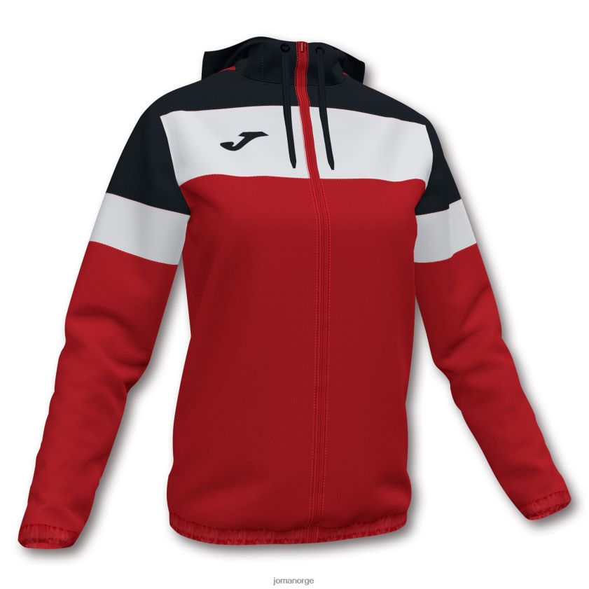 nei Joma regnjakke crew iv rød svart hvit FBD0T02597 kvinner