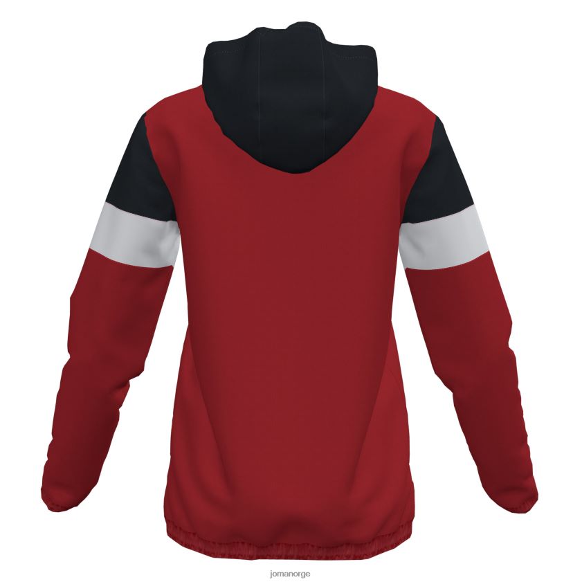 nei Joma regnjakke crew iv rød svart hvit FBD0T02597 kvinner