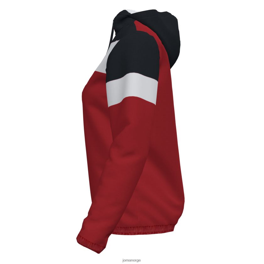 nei Joma regnjakke crew iv rød svart hvit FBD0T02597 kvinner