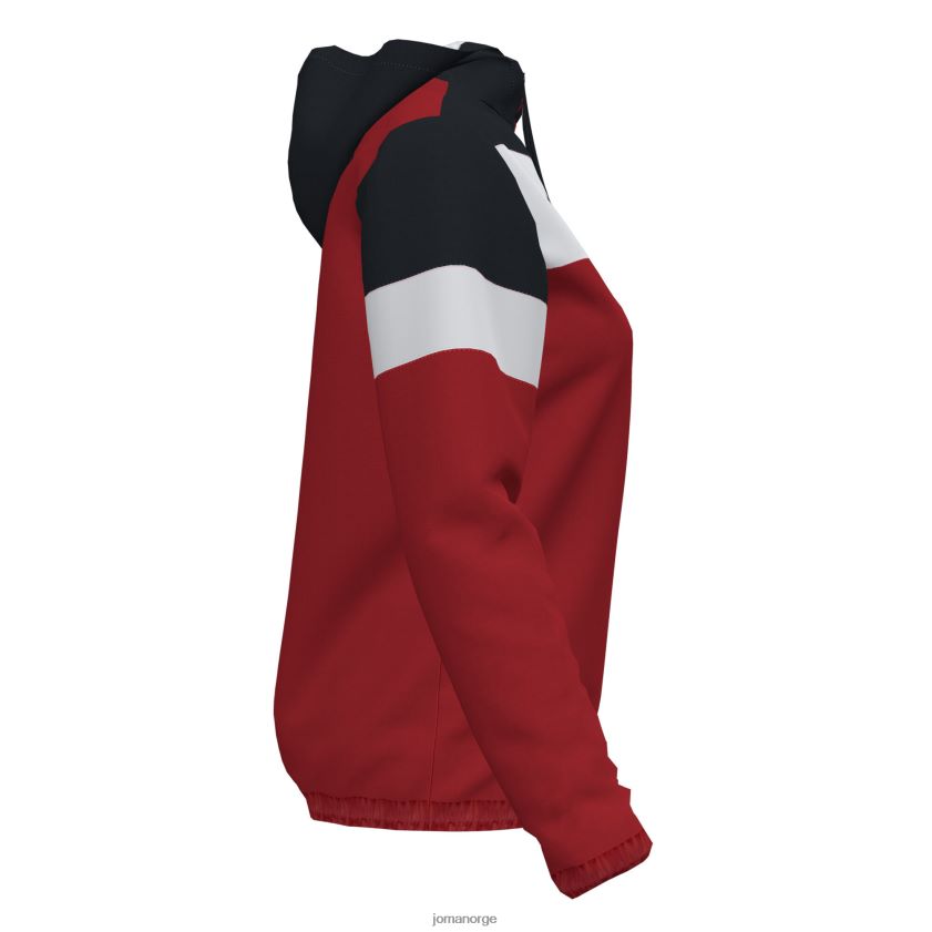 nei Joma regnjakke crew iv rød svart hvit FBD0T02597 kvinner