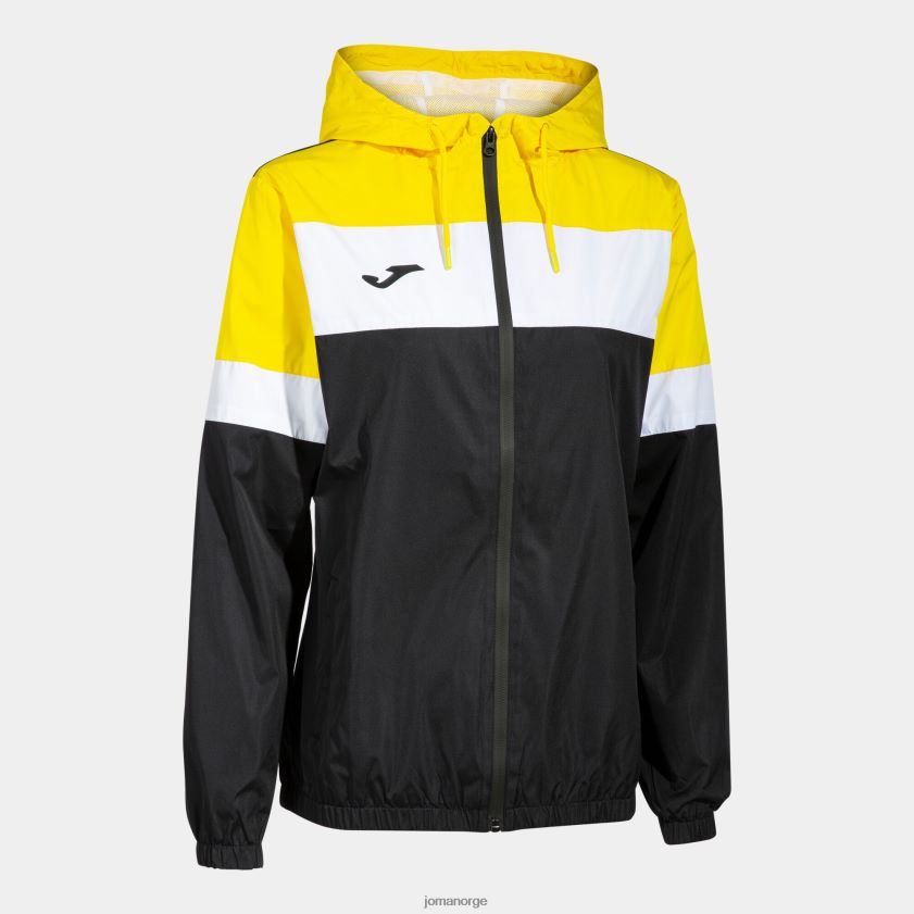nei Joma regnjakke crew iv svart gul hvit FBD0T02310 kvinner