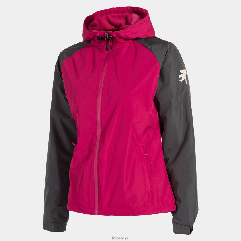 nei Joma regnjakke explorer fuchsia mørkegrå FBD0T03720 kvinner