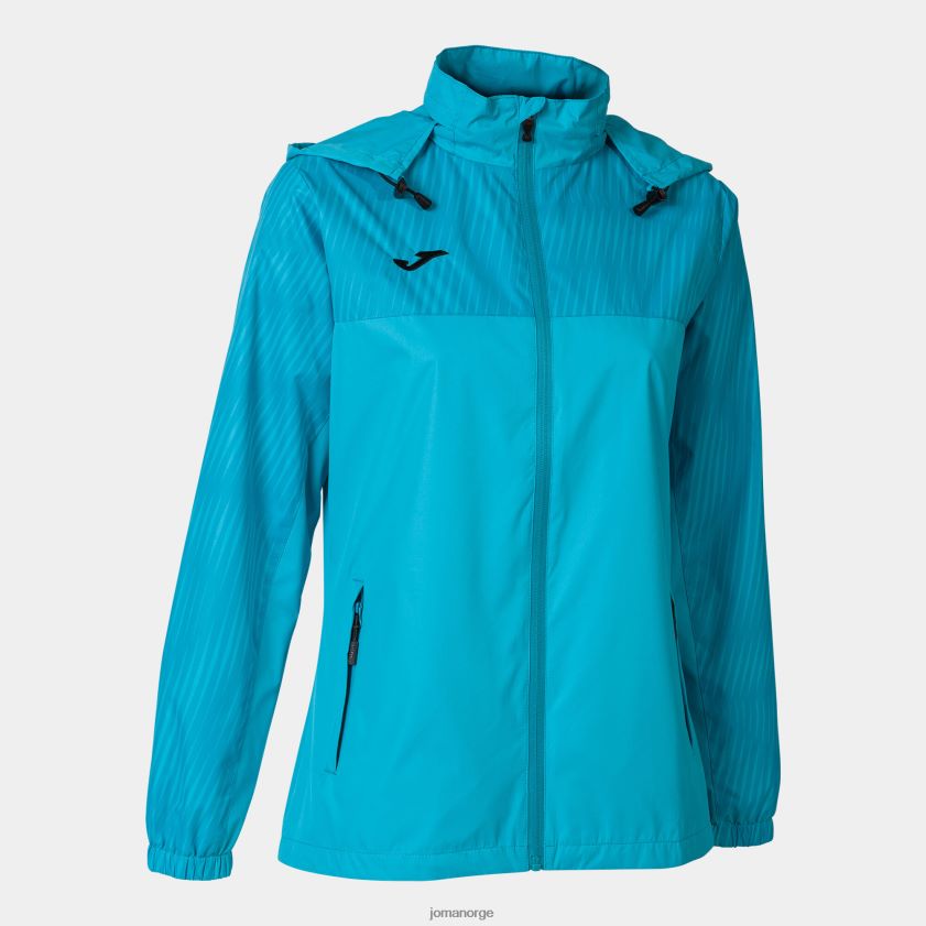 nei Joma regnjakke montreal fluorescerende turkis FBD0T02283 kvinner