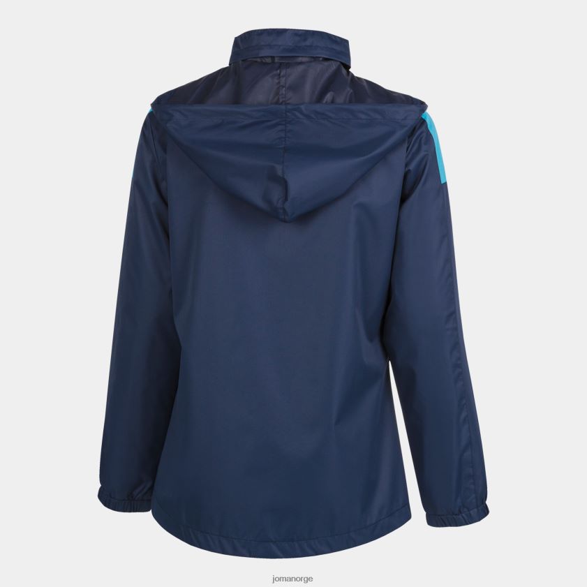 nei Joma regnjakke trivor marineblå fluorescerende turkis FBD0T03896 kvinner