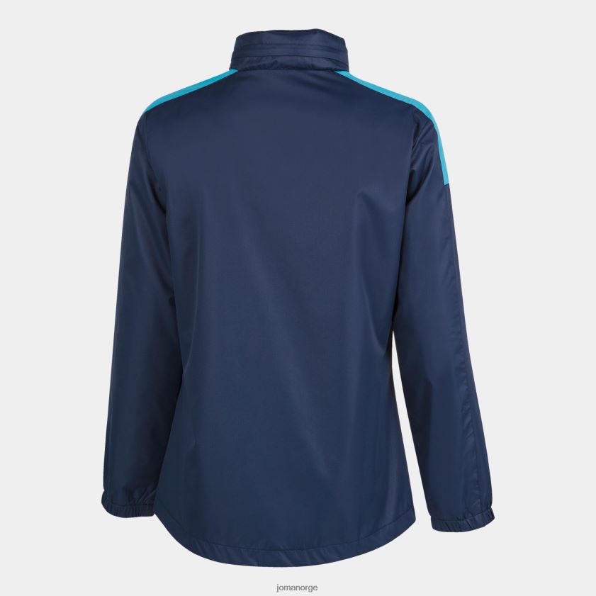 nei Joma regnjakke trivor marineblå fluorescerende turkis FBD0T03896 kvinner