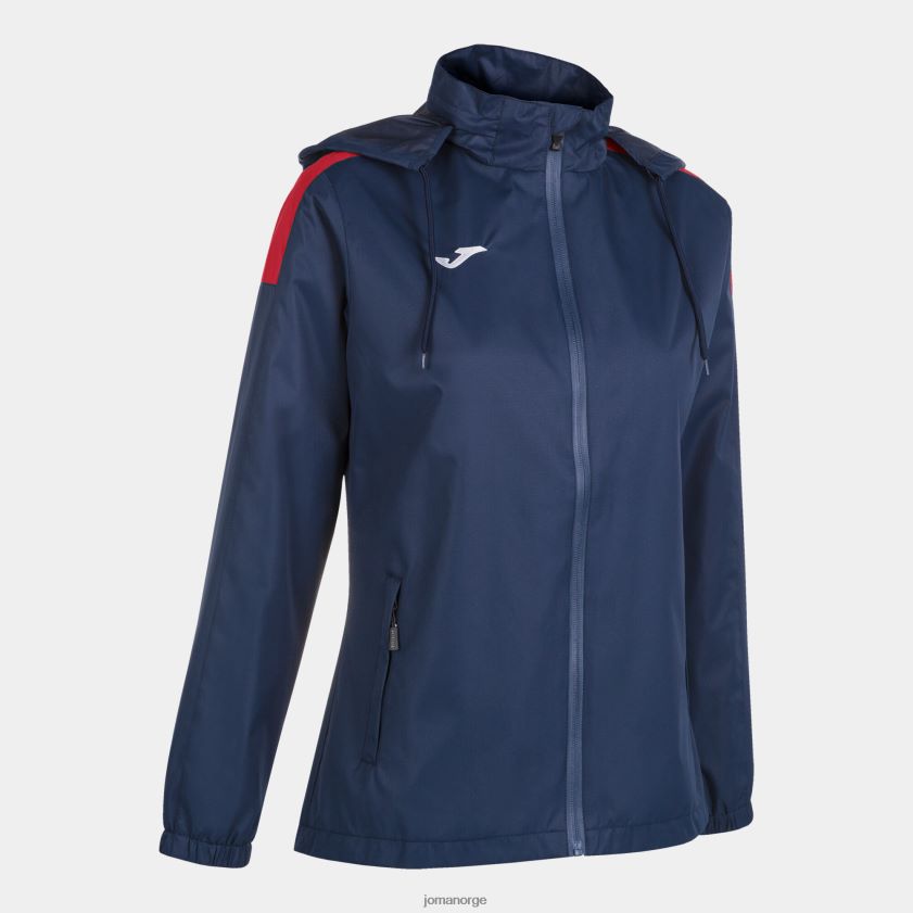 nei Joma regnjakke trivor marineblå rød FBD0T04006 kvinner