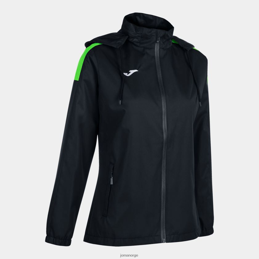 nei Joma regnjakke trivor svart fluorescerende grønn FBD0T01884 kvinner