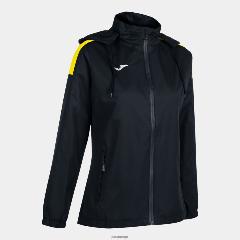 nei Joma regnjakke trivor svart gul FBD0T01701 kvinner
