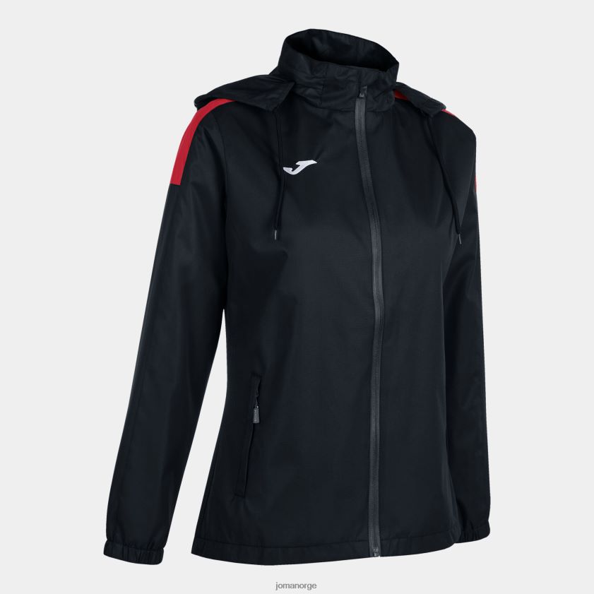 nei Joma regnjakke trivor svart, rød FBD0T03891 kvinner