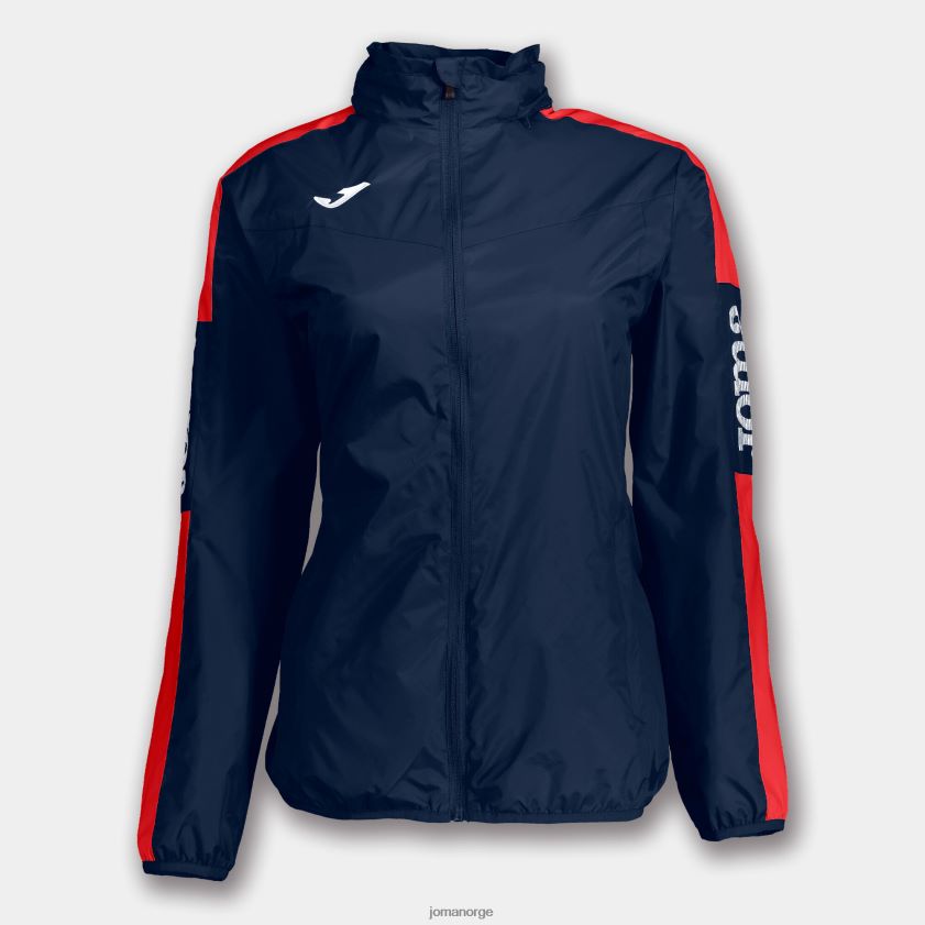 nei Joma regnjakkemesterskap iv marineblå rød FBD0T02191 kvinner