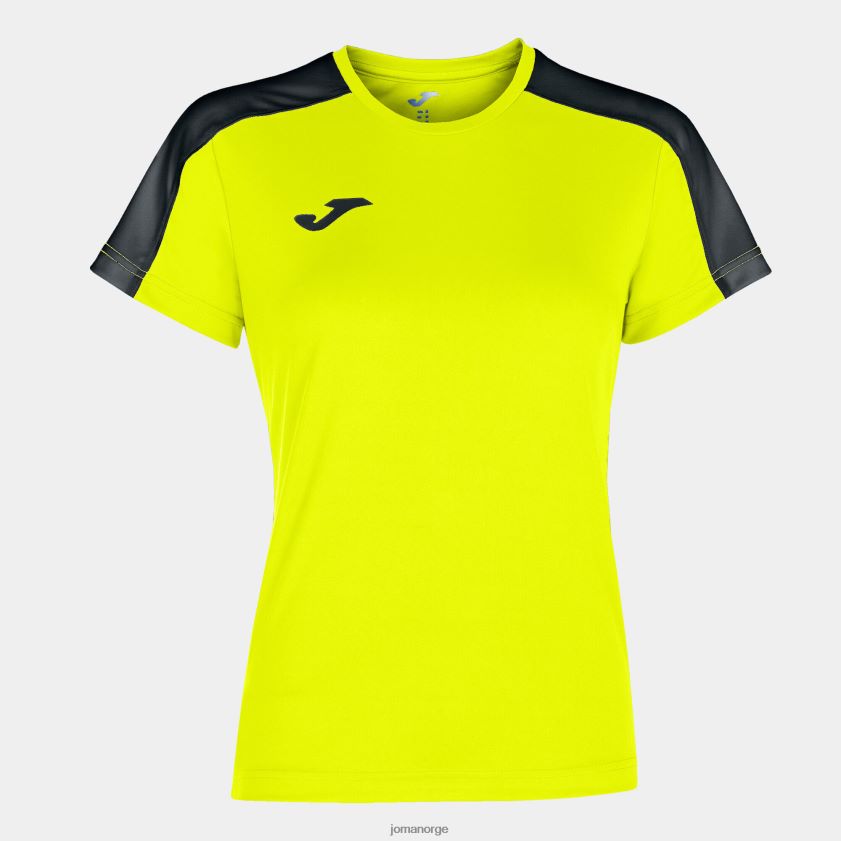 nei Joma skjorte kortermet akademi iii fluorescerende gul svart FBD0T03892 kvinner