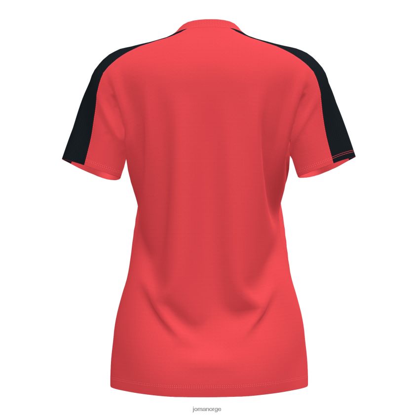 nei Joma skjorte kortermet akademi iii fluorescerende korallsvart FBD0T04055 kvinner