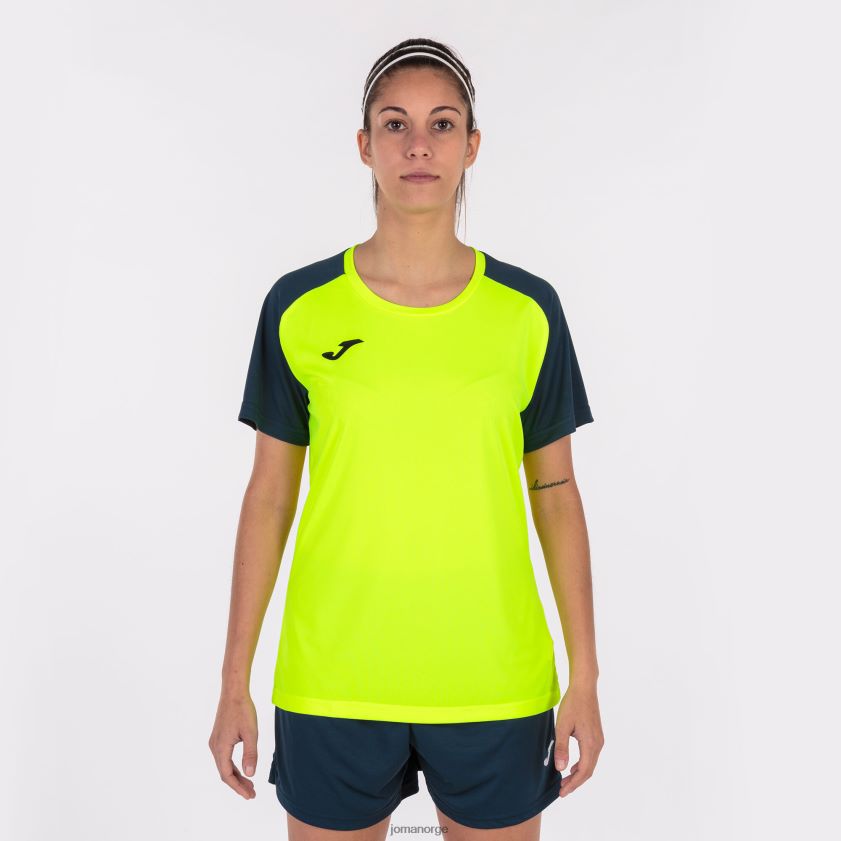 nei Joma skjorte kortermet akademi iv fluorescerende gul marineblå FBD0T03605 kvinner