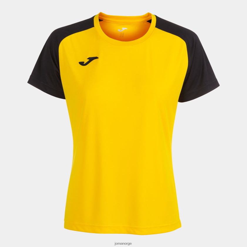 nei Joma skjorte kortermet akademi iv gul svart FBD0T01999 kvinner