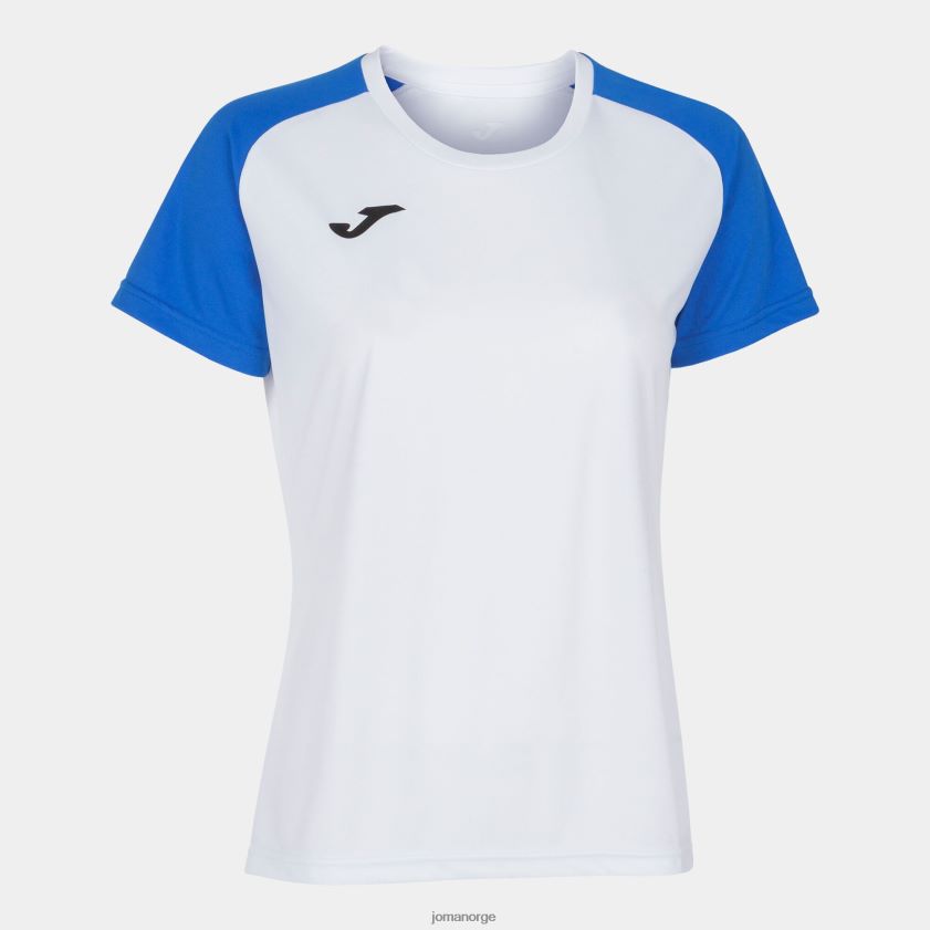 nei Joma skjorte kortermet akademi iv hvit kongeblå FBD0T03951 kvinner