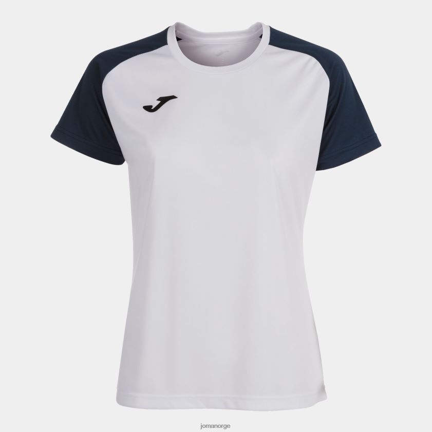 nei Joma skjorte kortermet akademi iv hvit marineblå FBD0T01629 kvinner