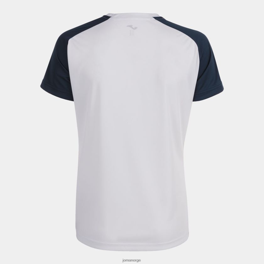 nei Joma skjorte kortermet akademi iv hvit marineblå FBD0T01629 kvinner