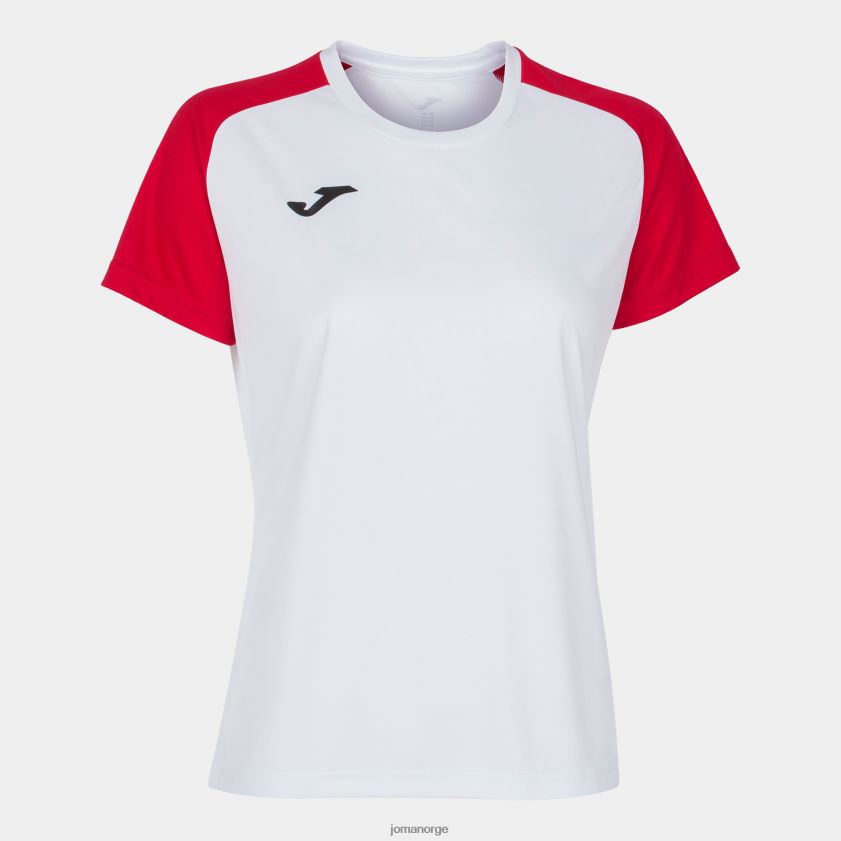 nei Joma skjorte kortermet akademi iv hvit rød FBD0T02461 kvinner