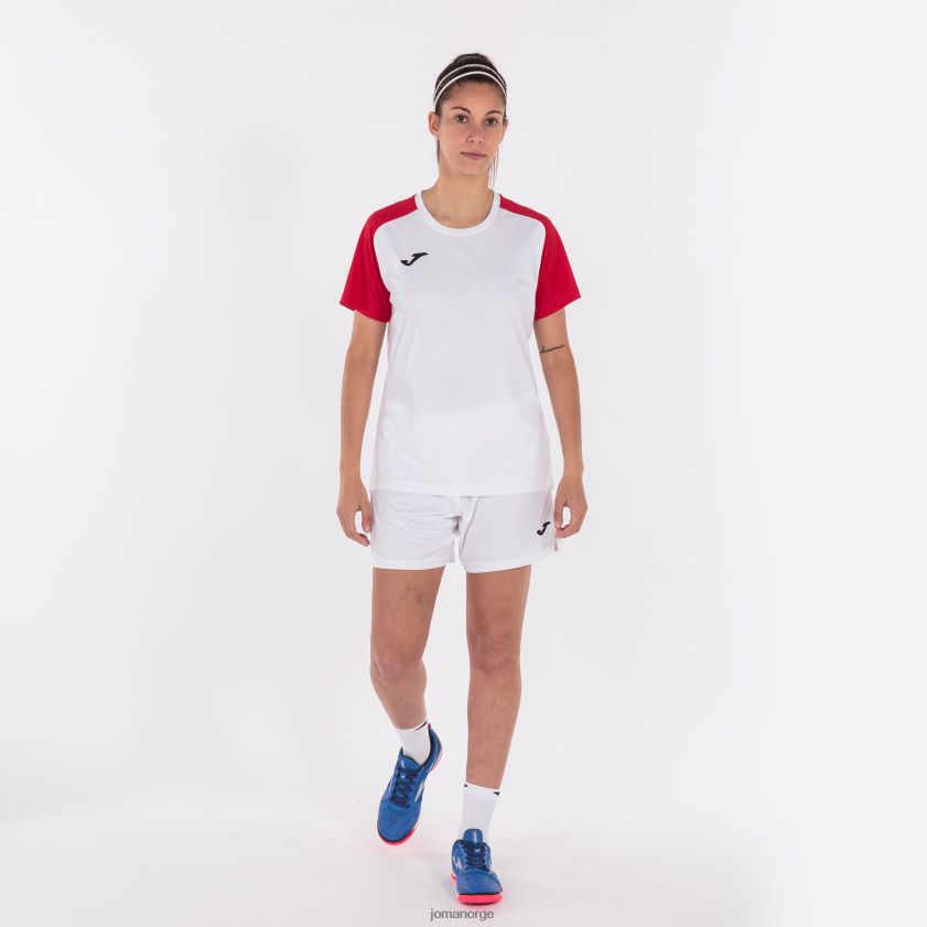 nei Joma skjorte kortermet akademi iv hvit rød FBD0T02461 kvinner