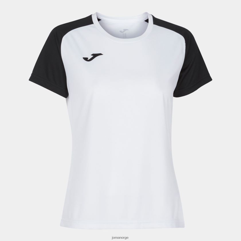 nei Joma skjorte kortermet akademi iv hvit svart FBD0T03998 kvinner