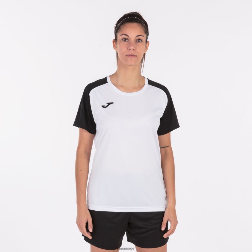 nei Joma skjorte kortermet akademi iv hvit svart FBD0T03998 kvinner