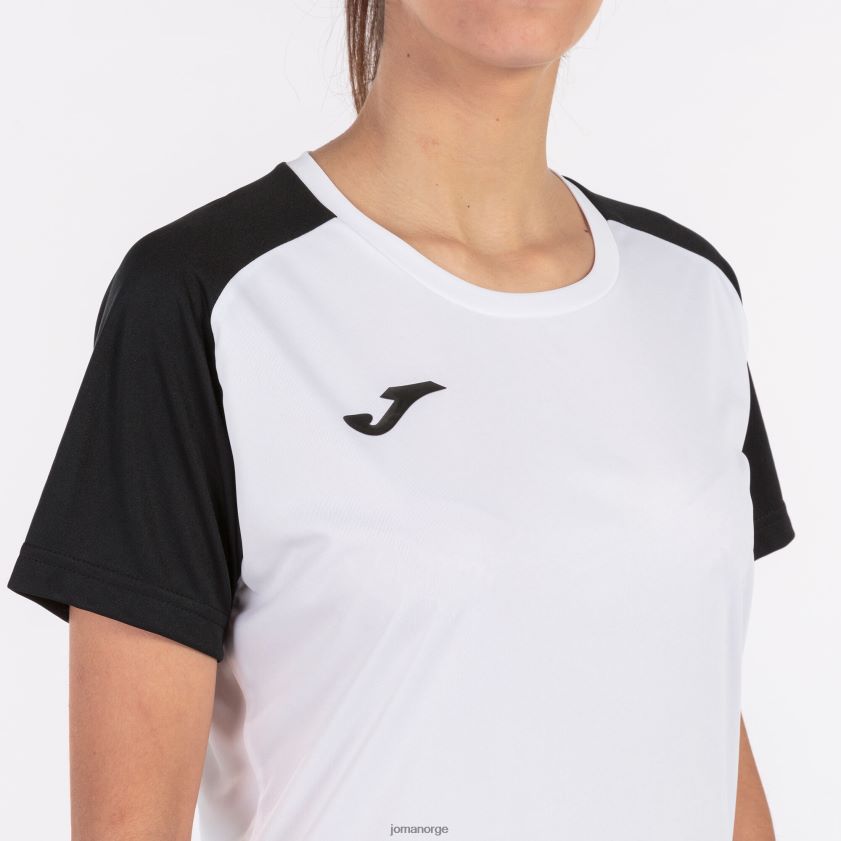 nei Joma skjorte kortermet akademi iv hvit svart FBD0T03998 kvinner