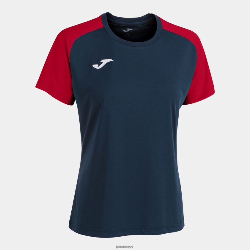 nei Joma skjorte kortermet akademi iv marineblå rød FBD0T01888 kvinner