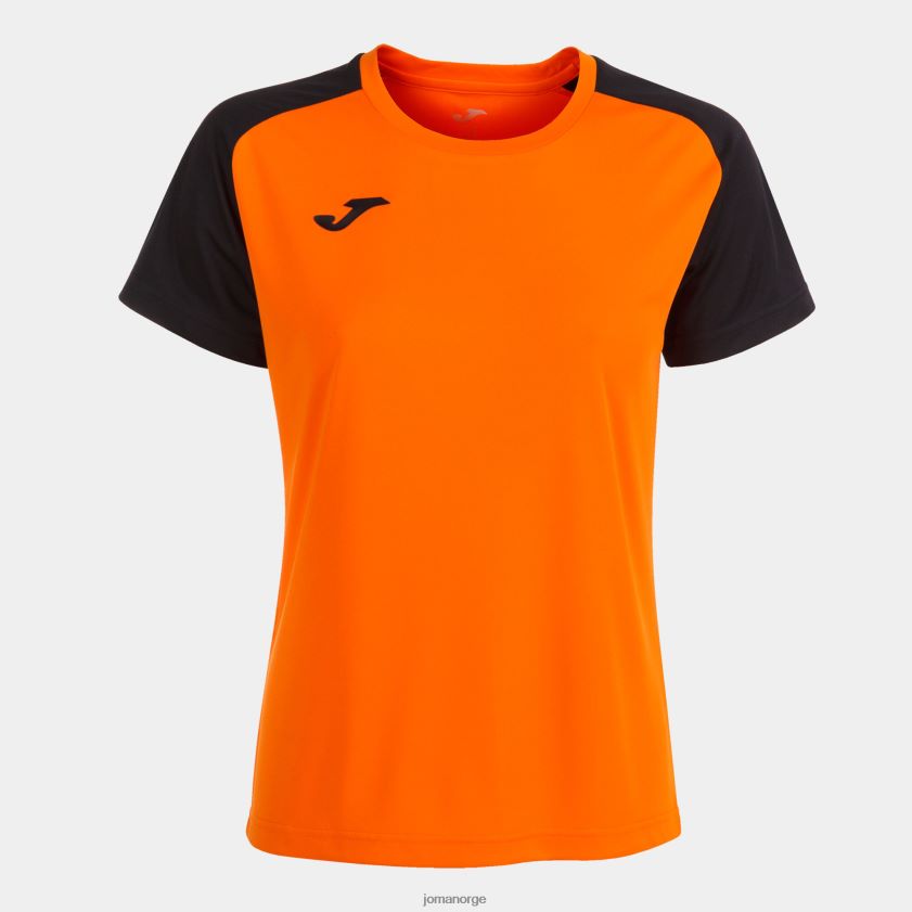 nei Joma skjorte kortermet akademi iv oransje svart FBD0T02369 kvinner