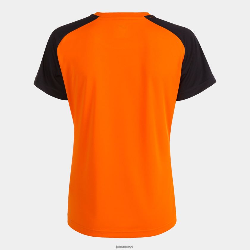 nei Joma skjorte kortermet akademi iv oransje svart FBD0T02369 kvinner