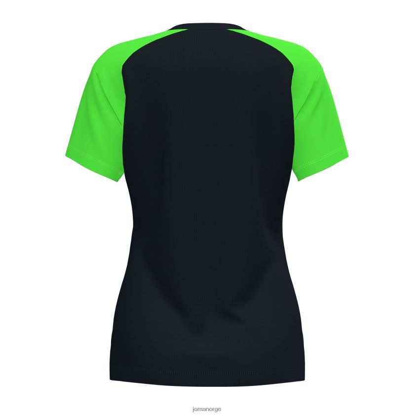 nei Joma skjorte kortermet akademi iv svart fluorescerende grønn FBD0T02614 kvinner