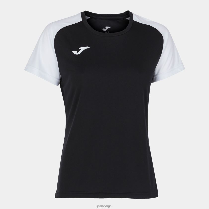 nei Joma skjorte kortermet akademi iv svart hvit FBD0T02329 kvinner