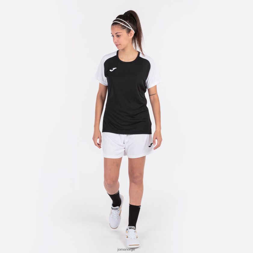 nei Joma skjorte kortermet akademi iv svart hvit FBD0T02329 kvinner