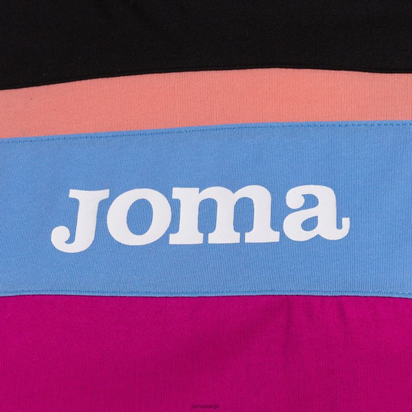 nei Joma skjorte kortermet california fuchsia svart FBD0T02244 kvinner