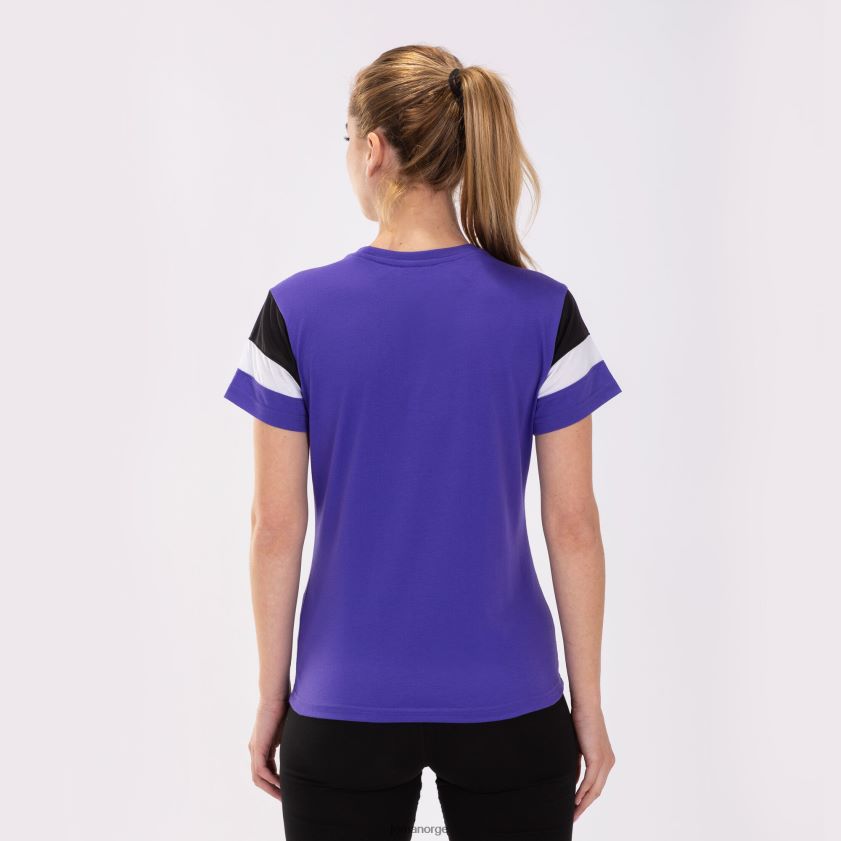 nei Joma skjorte kortermet crew iv lilla svart hvit FBD0T02261 kvinner