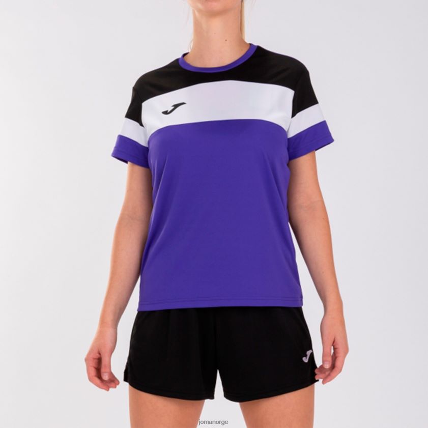 nei Joma skjorte kortermet crew iv lilla svart hvit FBD0T02261 kvinner