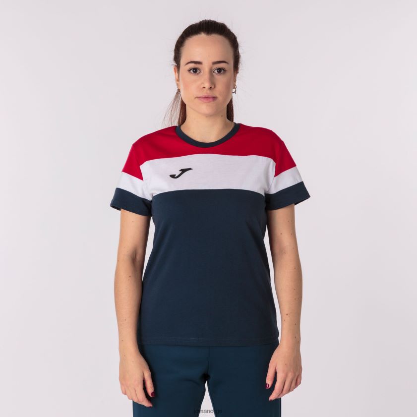 nei Joma skjorte kortermet crew iv marineblå rød hvit FBD0T01678 kvinner
