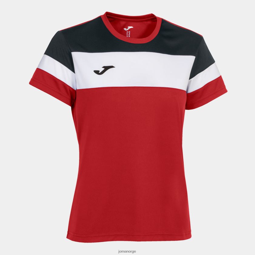 nei Joma skjorte kortermet crew iv rød svart hvit FBD0T02258 kvinner