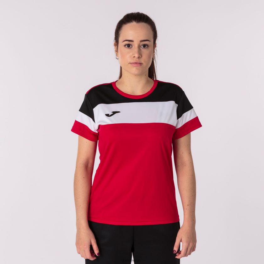 nei Joma skjorte kortermet crew iv rød svart hvit FBD0T02258 kvinner