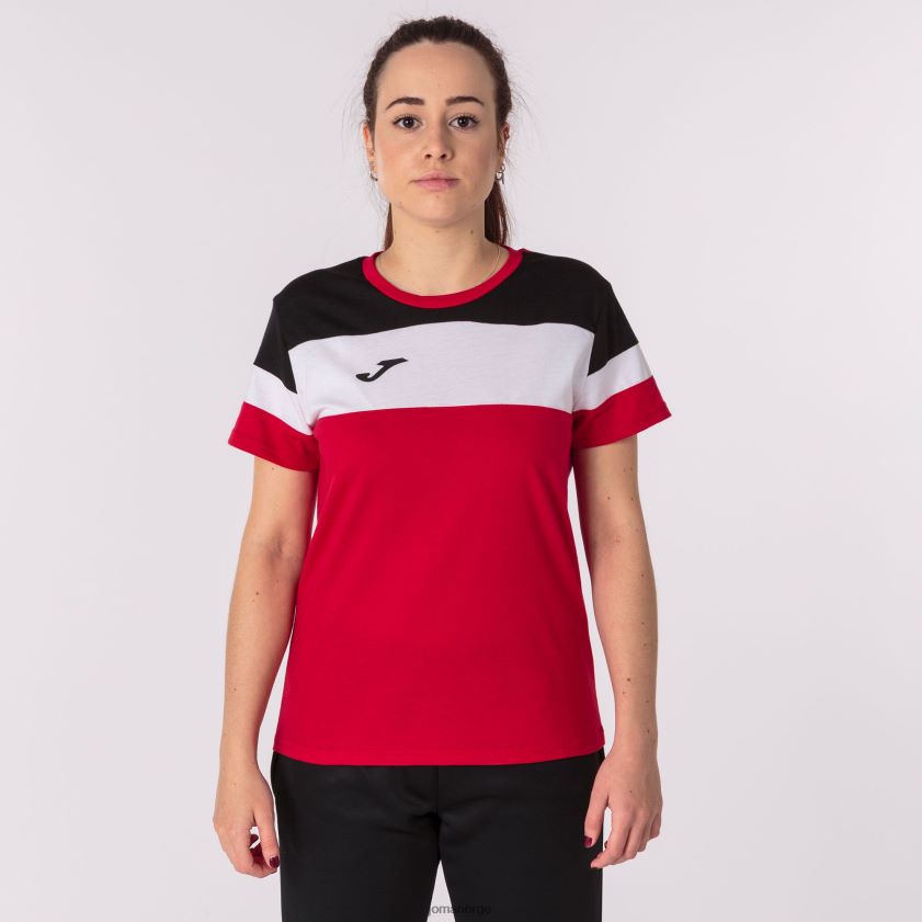 nei Joma skjorte kortermet crew iv rød svart hvit FBD0T03665 kvinner