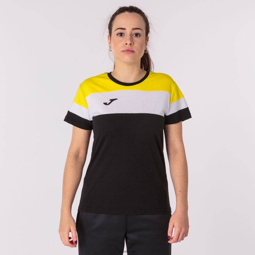 nei Joma skjorte kortermet crew iv svart gul hvit FBD0T01850 kvinner