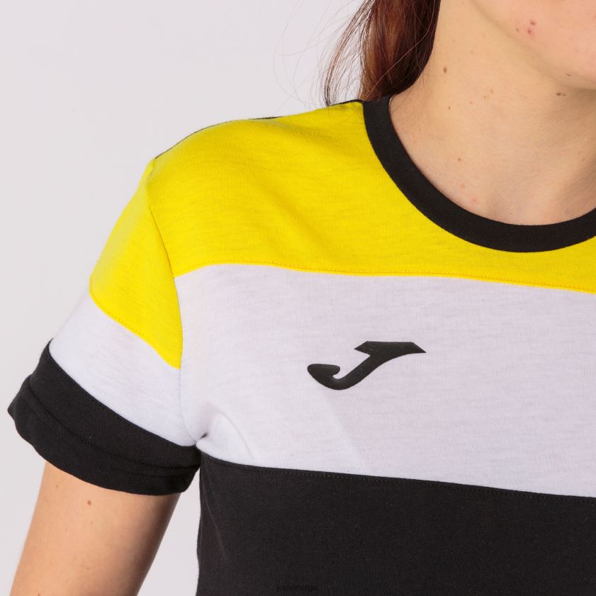 nei Joma skjorte kortermet crew iv svart gul hvit FBD0T01850 kvinner