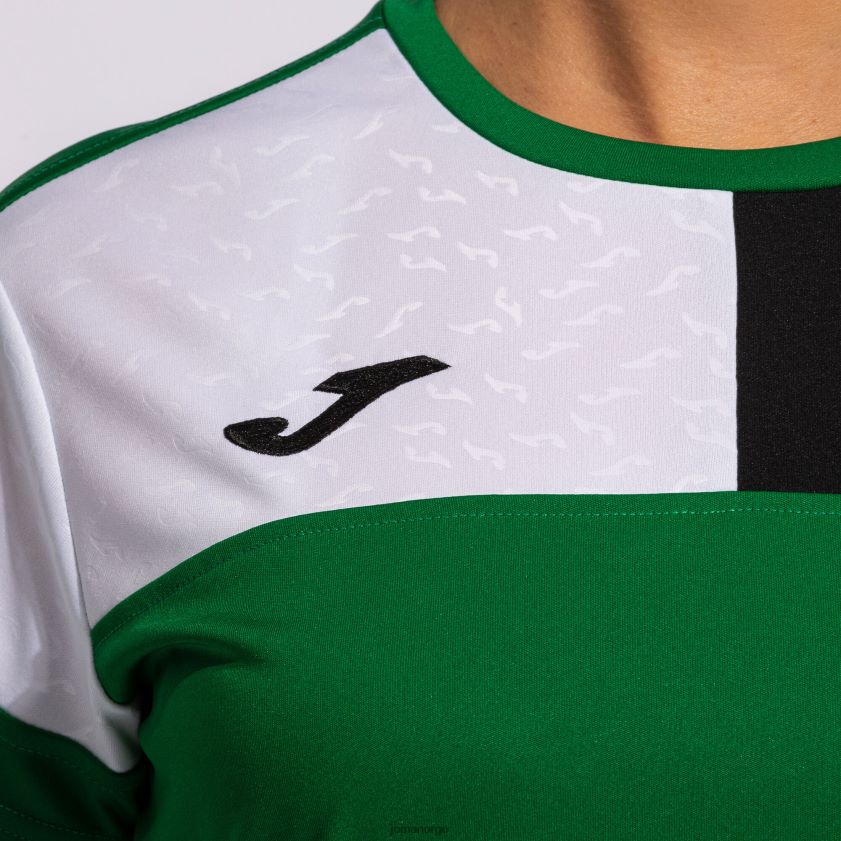 nei Joma skjorte kortermet crew v grønn svart hvit FBD0T01912 kvinner
