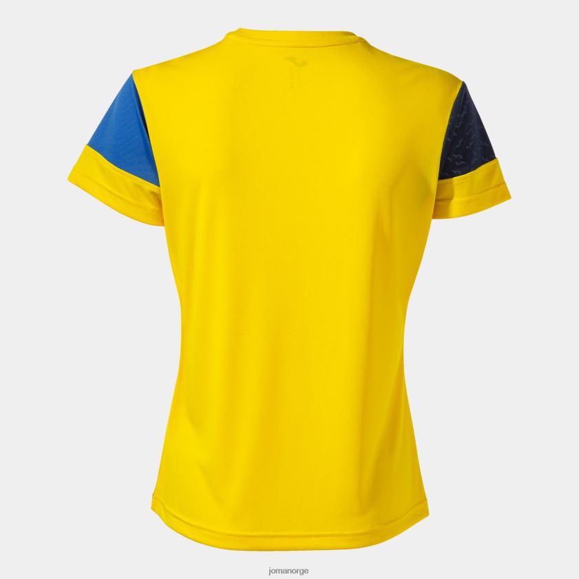 nei Joma skjorte kortermet crew v gul kongeblå marineblå FBD0T02417 kvinner