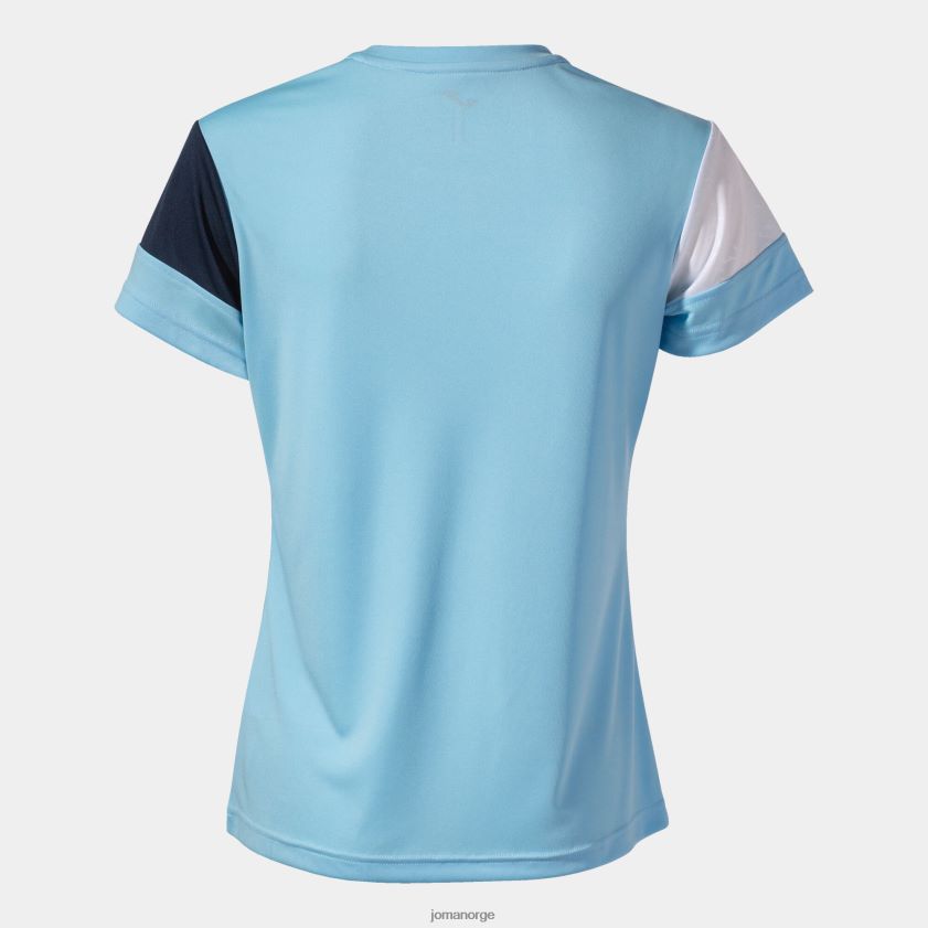 nei Joma skjorte kortermet crew v himmelblå marineblå hvit FBD0T01591 kvinner
