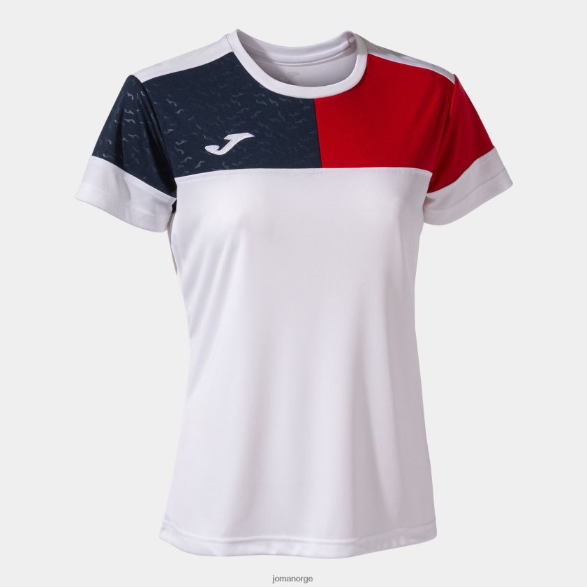 nei Joma skjorte kortermet crew v hvit rød marineblå FBD0T01911 kvinner