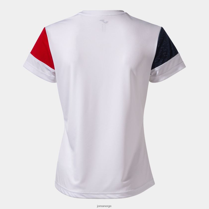 nei Joma skjorte kortermet crew v hvit rød marineblå FBD0T01911 kvinner