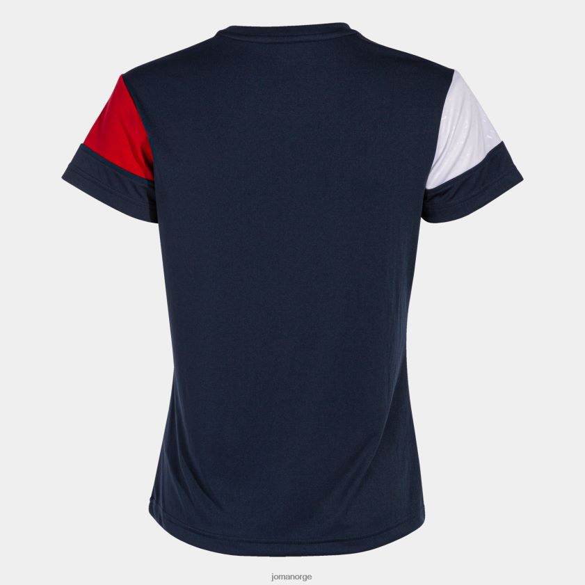 nei Joma skjorte kortermet crew v marineblå rød hvit FBD0T01769 kvinner